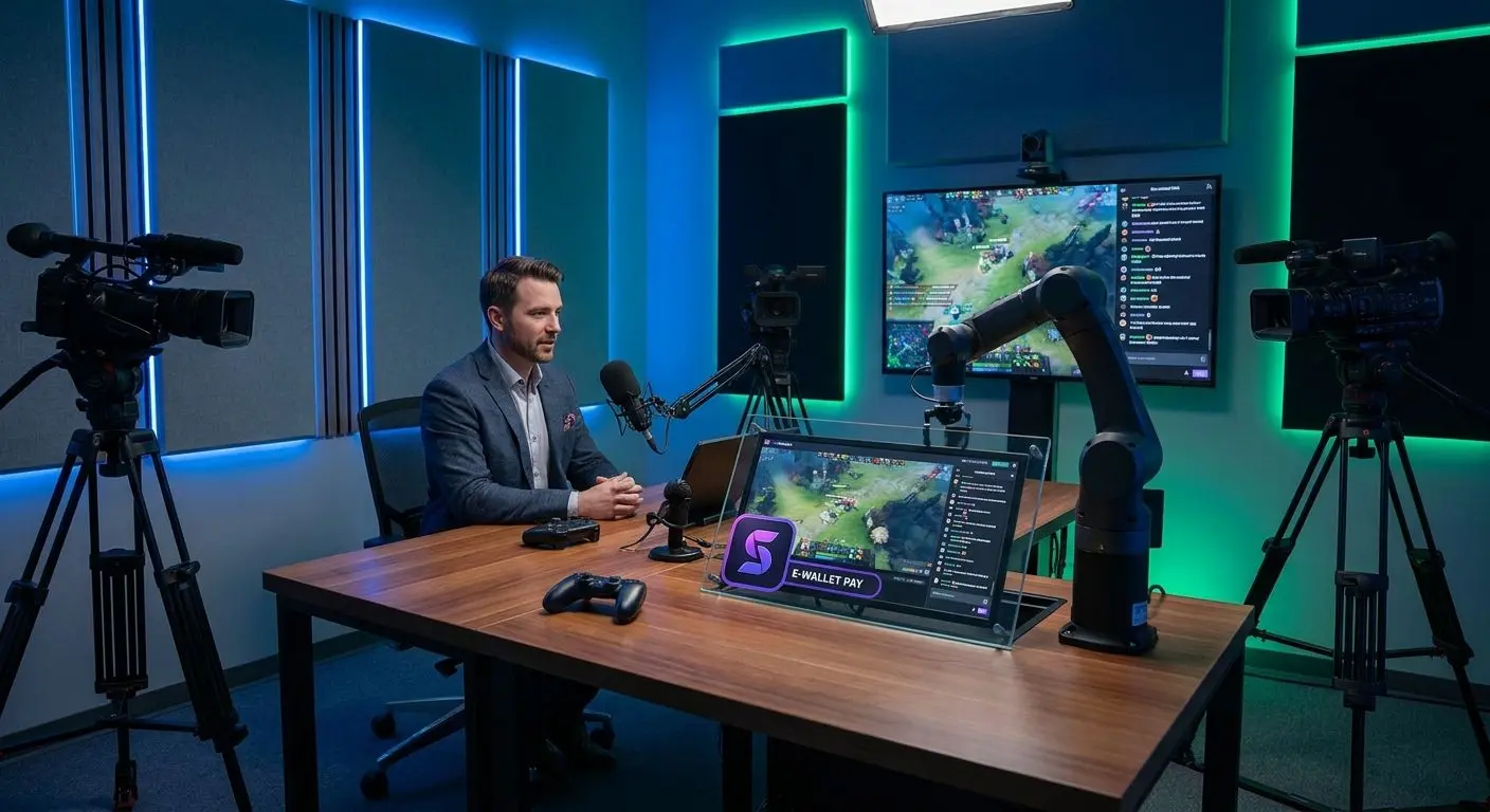 Studio live her s krupiérem a integrací platby Skrill