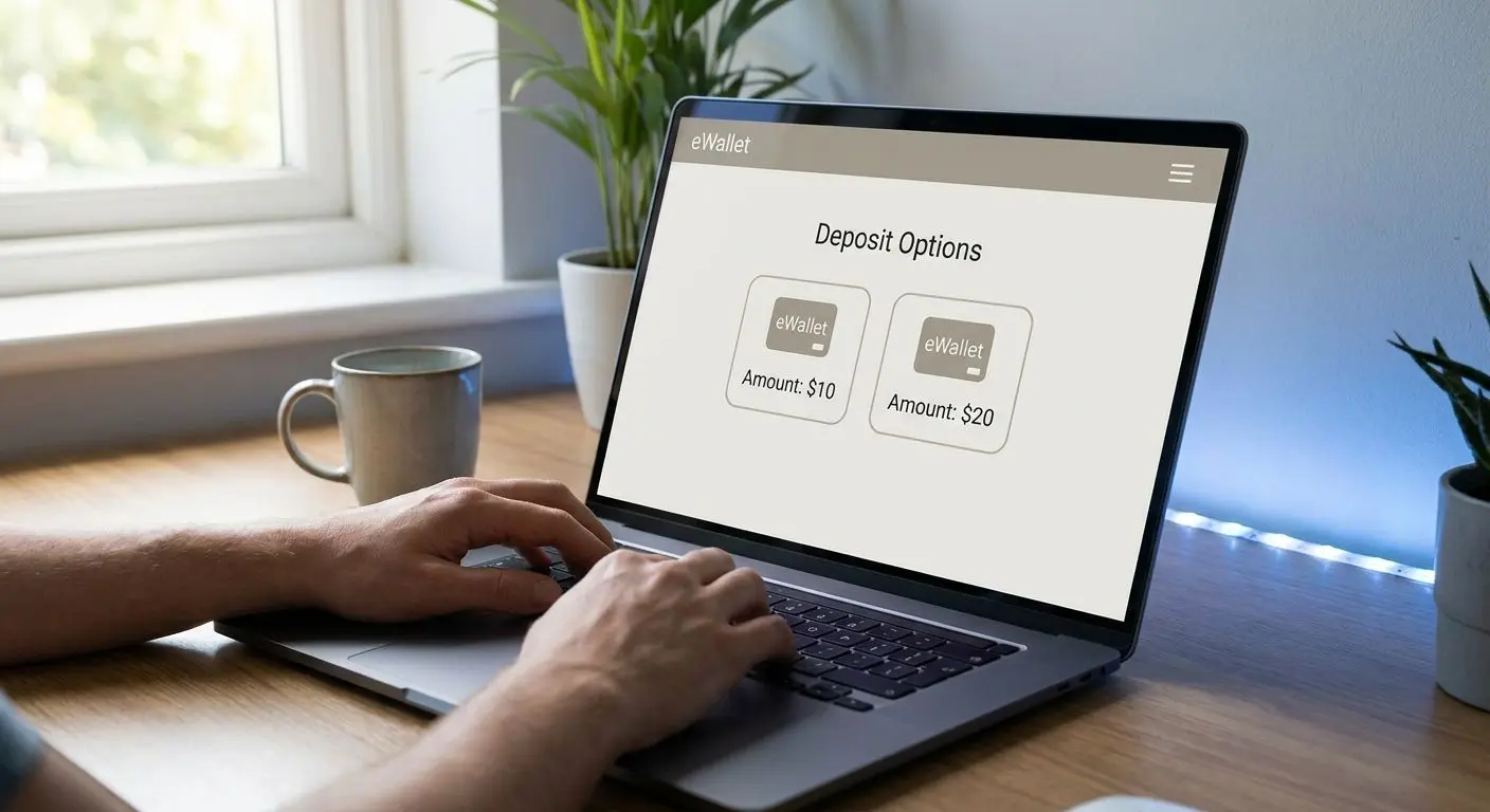 Porovnání vkladů 10 a 20 eur v digitální peněžence na notebooku